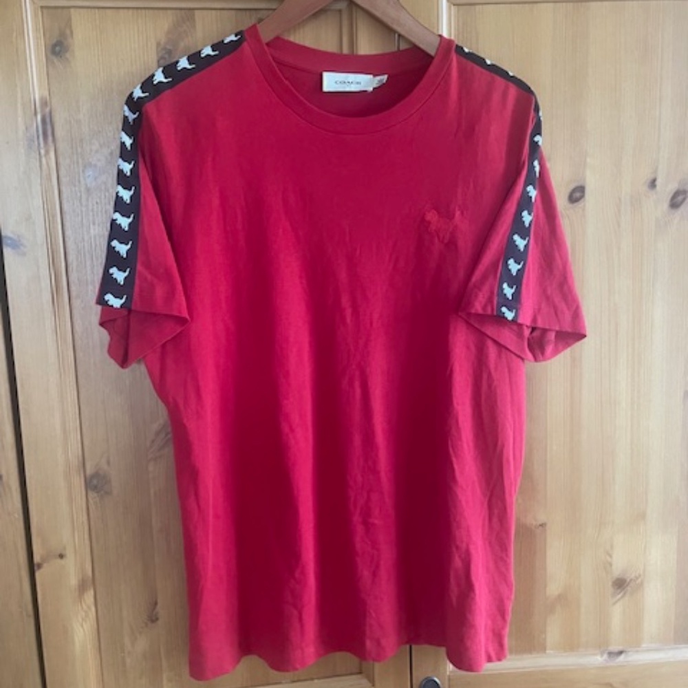 Coach Mens red shirt Large